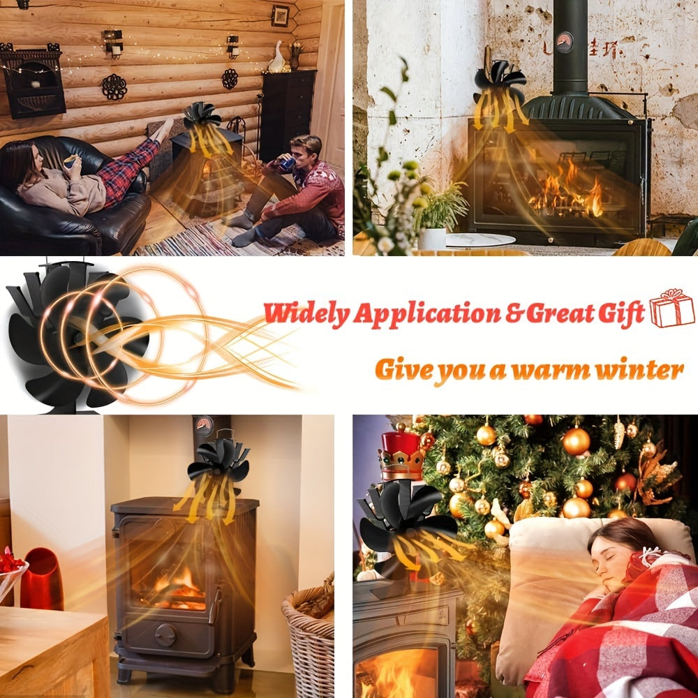 Katta xonalar uchun 6 pichoqchali yog'och yozilgan fan, shovqinsiz ishlash, issiqlik taqsimoti