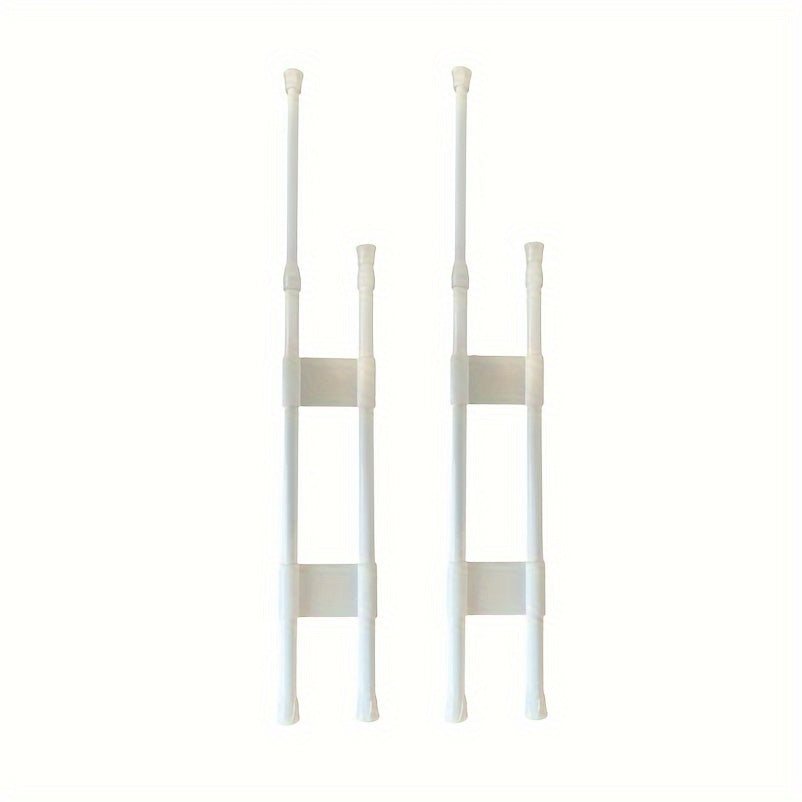 Adjustable Fridge Tension Rods 1/2/4Pcs Rust-Resistant No-Drill Storage