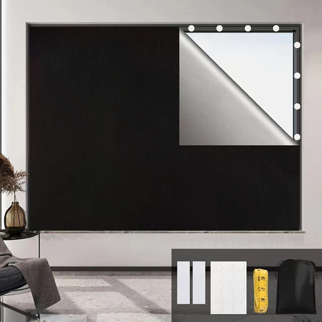 Blackout Curtain Panel, Portable UV Block Window Shade for RV Bedroom