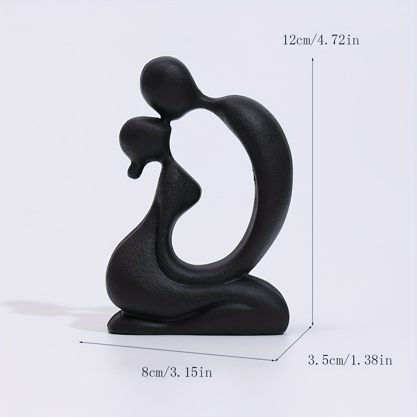 Abstract Resin Couple Sculpture for Indoor Outdoor Decor