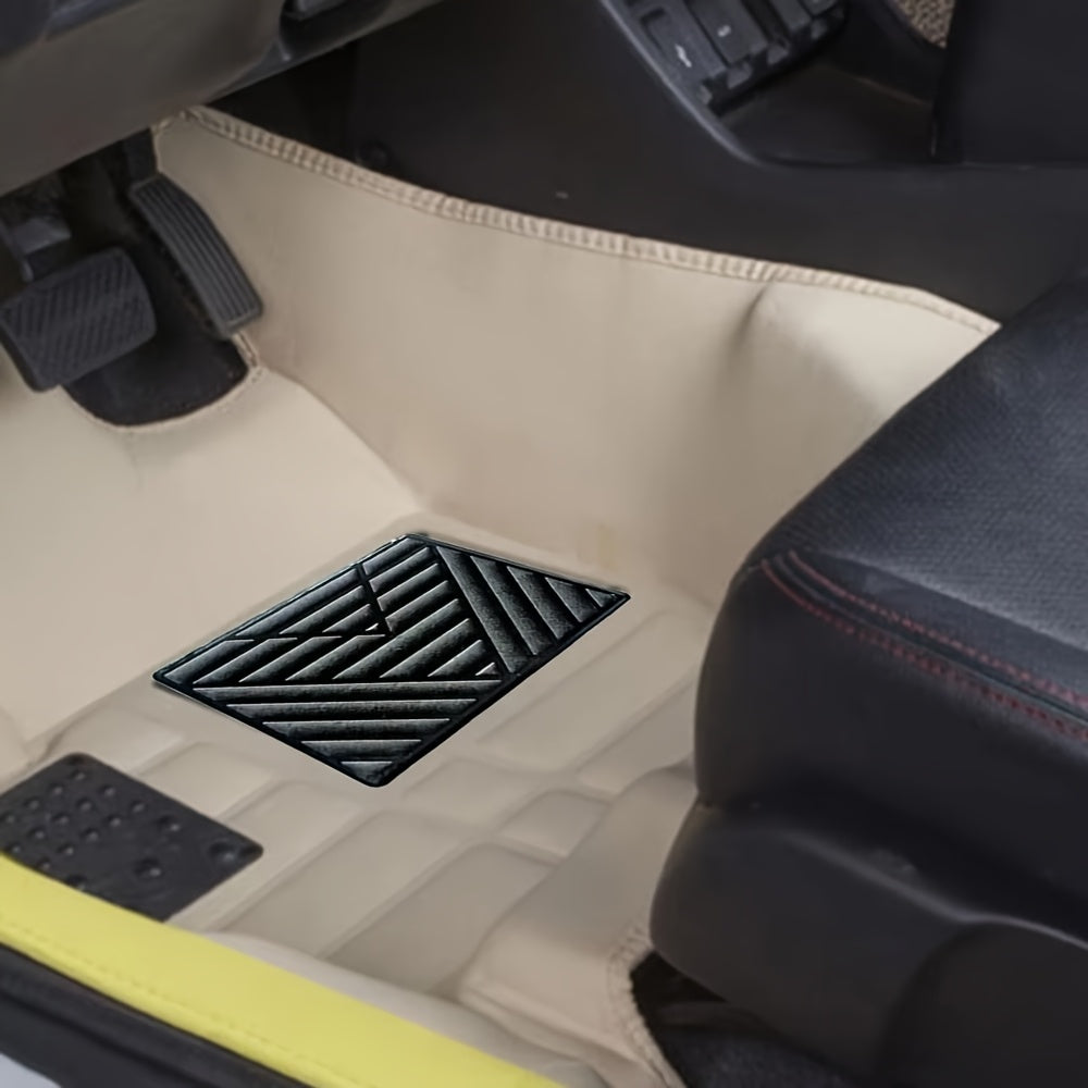 Car Floor Mat Non-Slip Wear-Resistant Pedal Pad Diamond Pattern 24.6x15.5cm