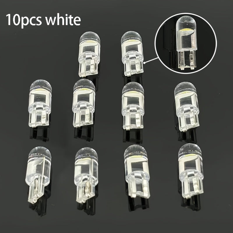 10 dona LED T10 Avtomobil ichki dumli chiroq lampasi Oq 6000K 12V Universal moslik