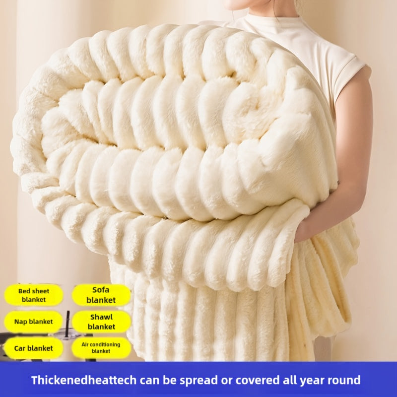 Faux Fur Blanket for Adults and Kids Soft Fluffy Travel Sofa Bed Decor