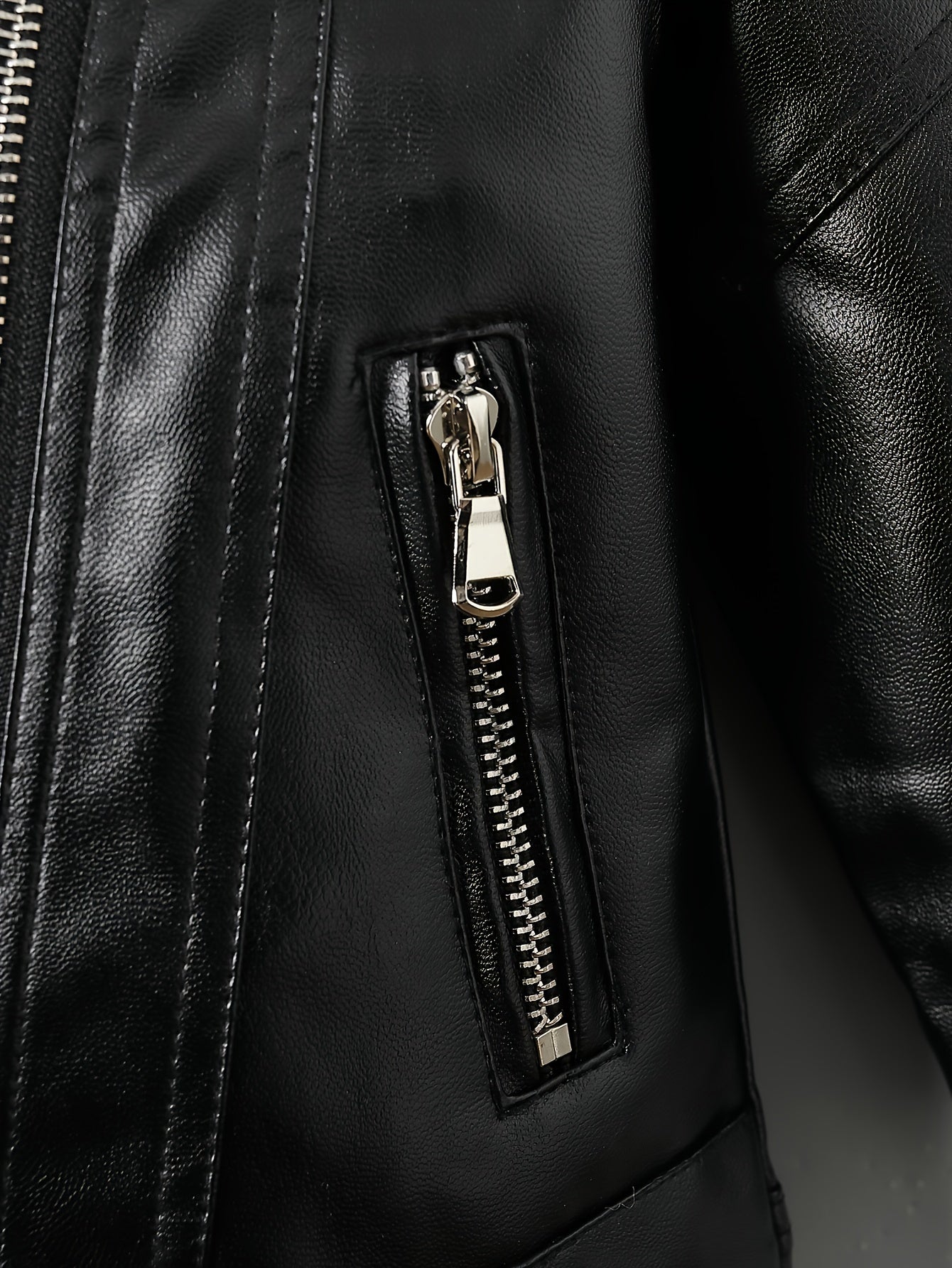 Детская свободная куртка из полиэстера для мальчиков с лацканами и молнией однотонного цвета