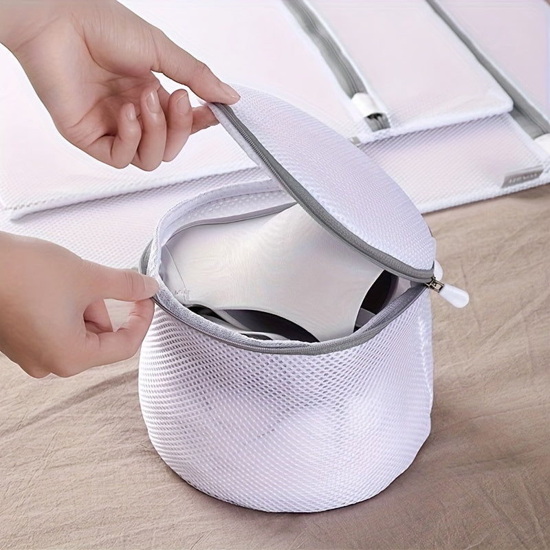 Fabric Mesh Laundry Bags Set with Zipper Closure for Delicates and Travel