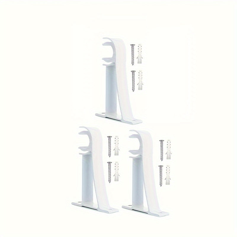 2 ta zamonaviy va mustahkam qora alyuminiy pardalar tutqichlari to'plami, 2 ta vint va plastik kengaytma qismlari bilan - oson o'rnatish uchun moslashuvchan dizayn