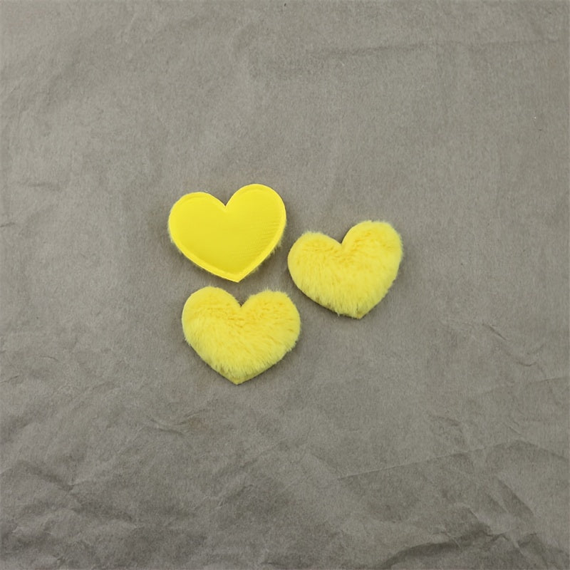 80 ta bo'yalgan yumshoq mato yurak shakllari, DIY hunarmandchiligi va bezaklar uchun