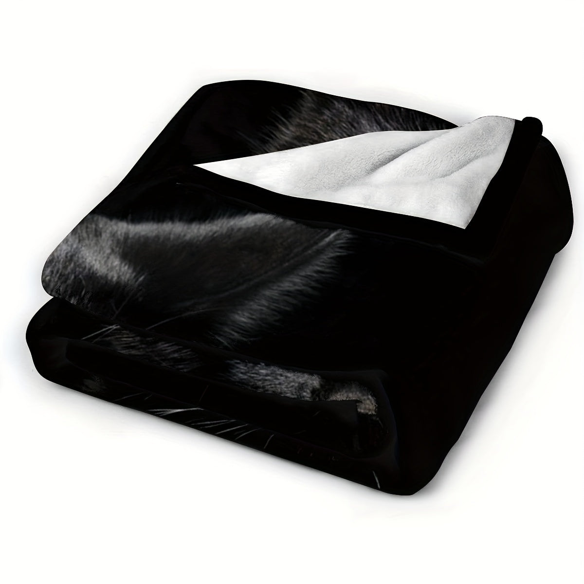 Flannel Fleece Throw Blanket with Geometric Animal Pattern for All Seasons Machine Washable Polyester