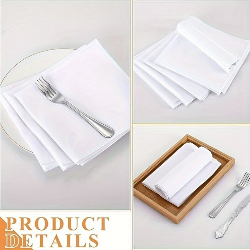 Men's Cotton Handkerchiefs 12 Pack White Woven Hankies with High Absorption