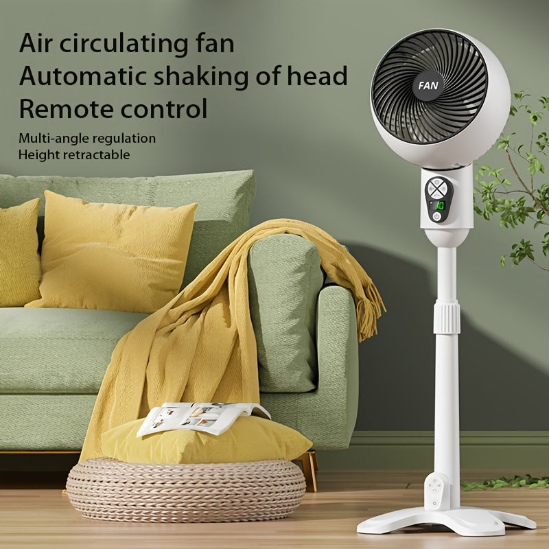 Table Fan with Remote Control Oscillation USB Power 10 Speeds Timer