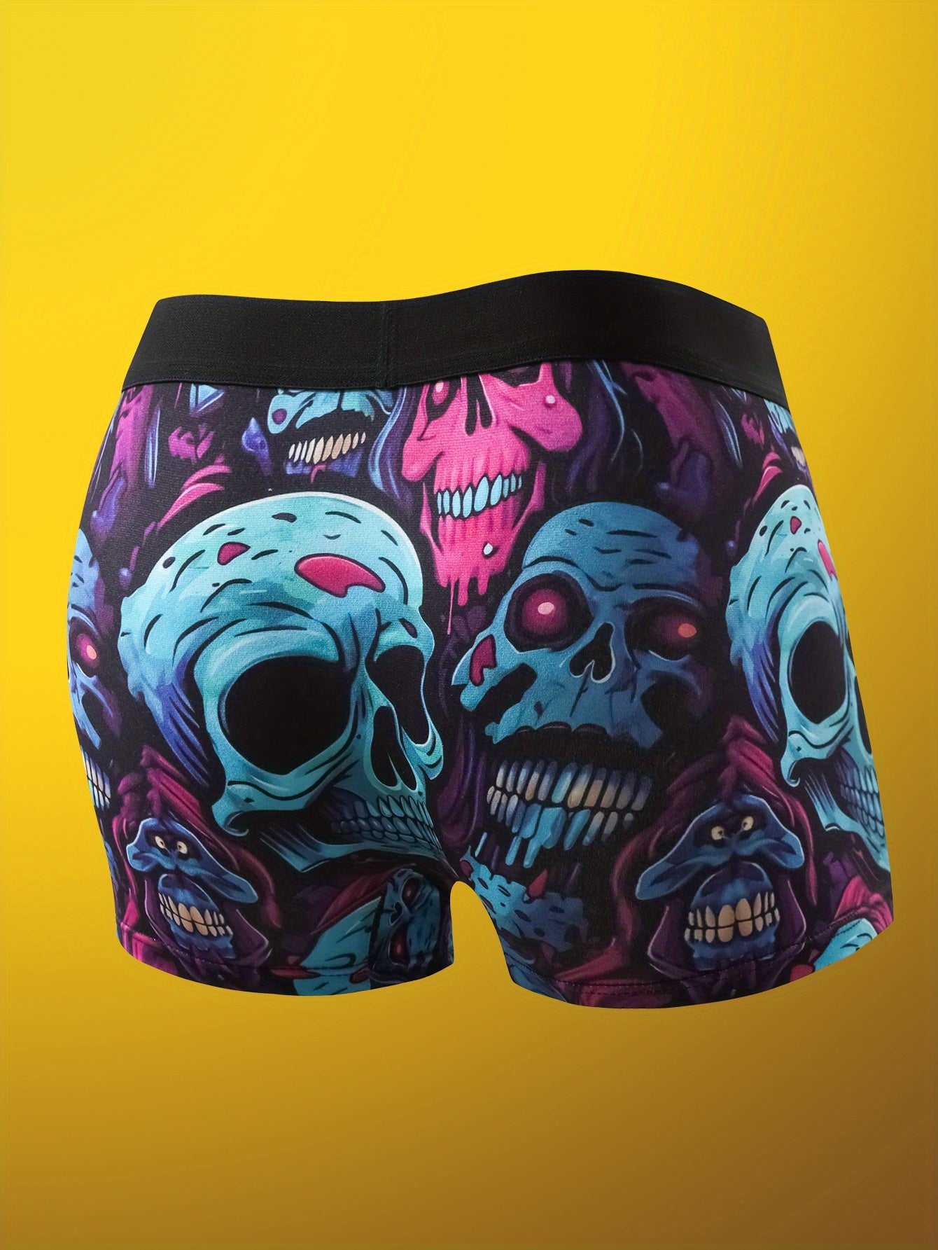 10-Pack Men's Boxer Briefs Polyester Blend Breathable Stretch Floral Ghost Pattern