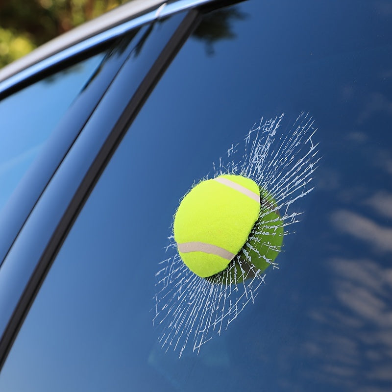 Car 3D Elf Ball Car Window Stickers Funny Creative Decoration Tennis Glass