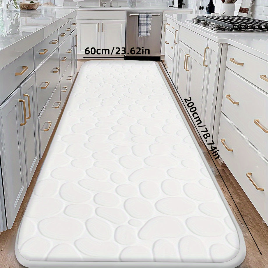 Элегантный коврик из полиэстера с геометрическим узором — роскошный, нескользящий и впитывающий, идеально подходит для ванных комнат, спален, кухонь и других помещений — прочный, устойчивый к пятнам и легкоочищаемый коврик для пола и ванной комнаты
