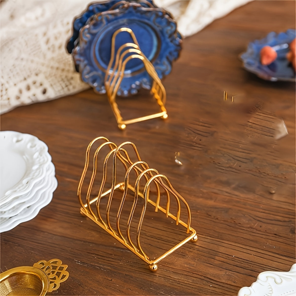 Bandeja de hornear de estilo mármol elegante con detalles en oro de aleación de aluminio para panes y pasteles