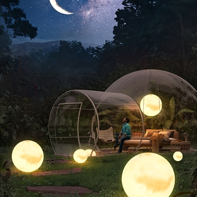 Luces de luna LED alimentadas por energía solar para jardín exterior patio con control remoto