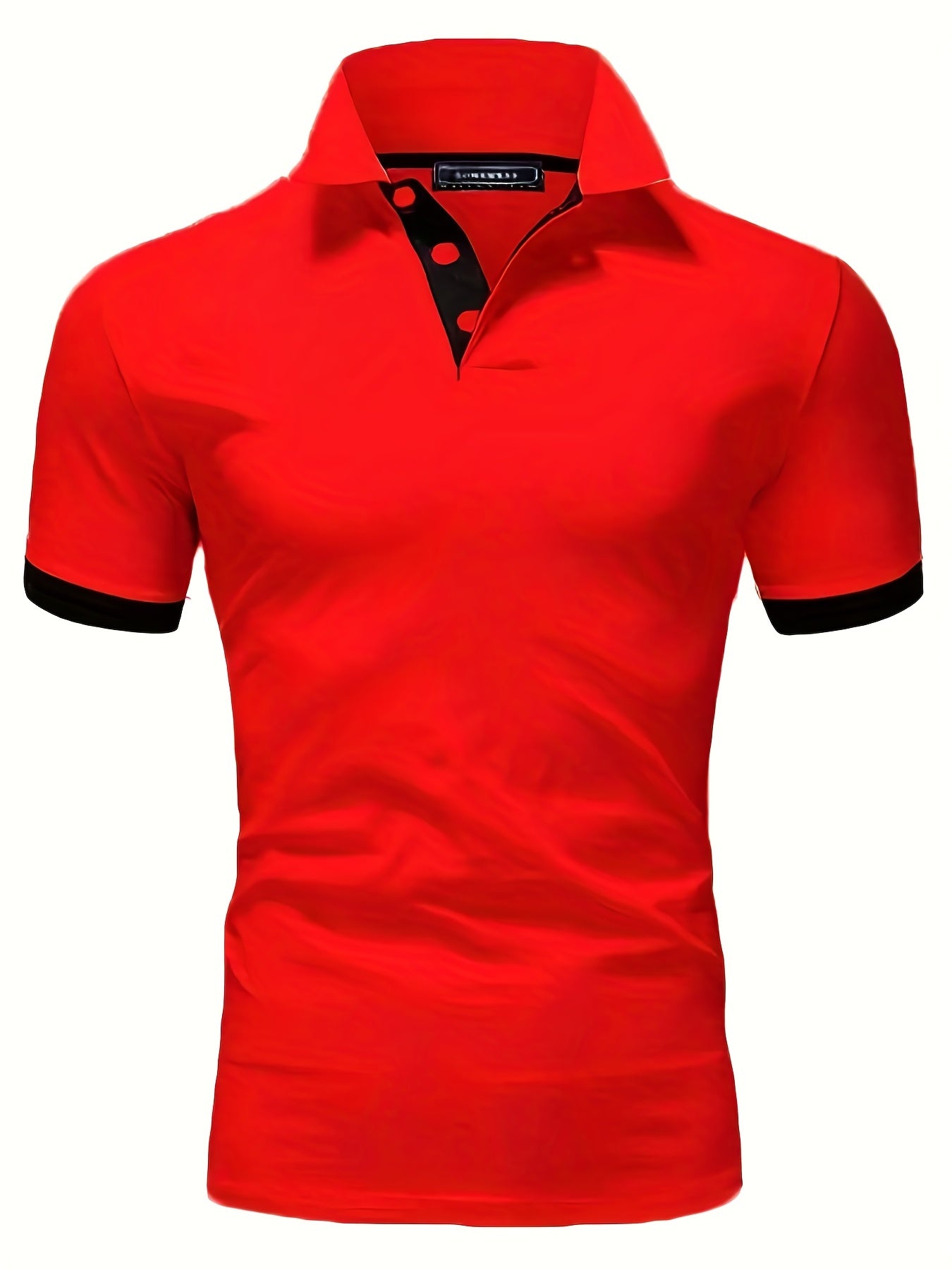 Katta o'lchamdagi erkaklar uchun qisqa yengli tor kesimli golf ko'ylagi.