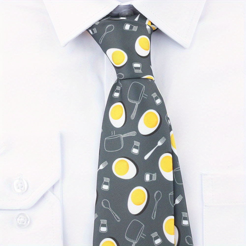 Men's Polyester Tie with Multicolor Modern Novelty Print