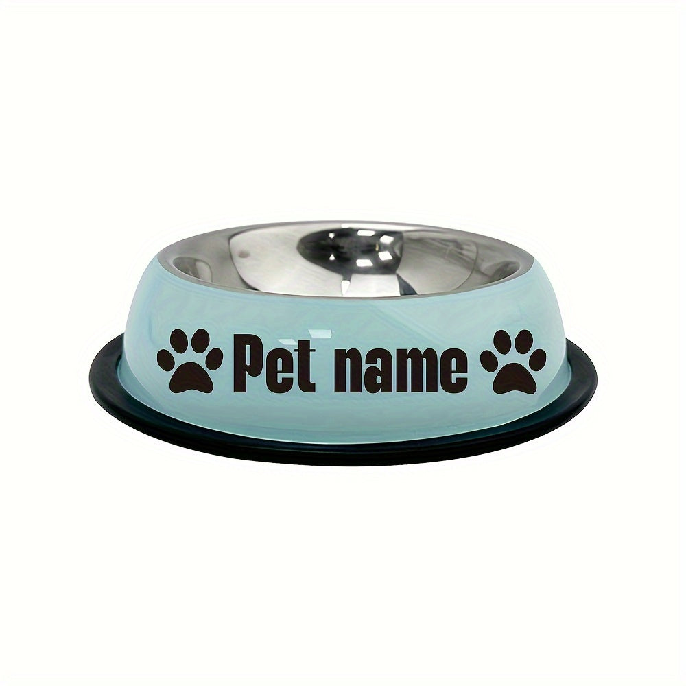 Индивидуальная миска для собак из нержавеющей стали с нескользящей основой для собак от маленьких до больших