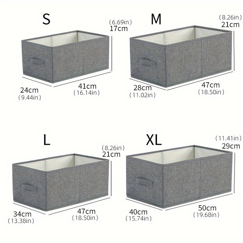 Foldable Storage Bag with Handles for Clothes Towels Toys and Books Space Saving Organizer for Closet Bedroom Dorm