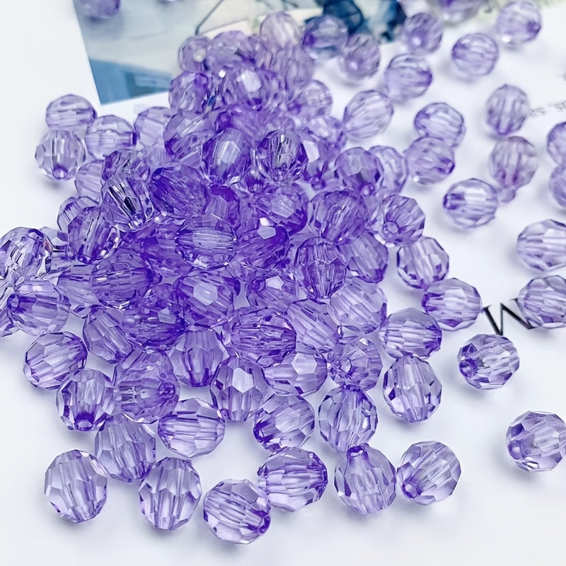 1000 piezas de cuentas de esquina de acrílico transparente de 6mm para bricolaje, joyería y decoración del hogar