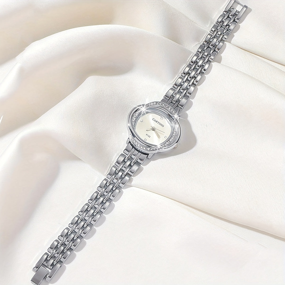 Women's Quartz Watch with Rhinestones Zinc Alloy Elegant for Parties and Dates