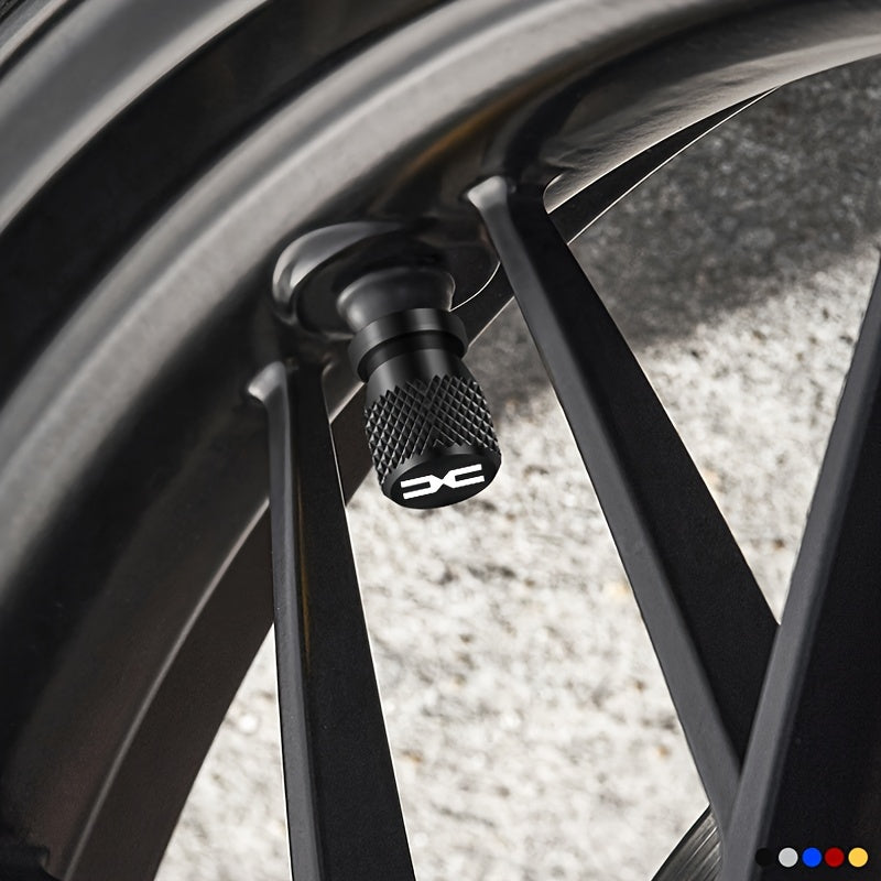 4-to'plam alyuminiy shinalar ventili bo'lagi qopqog'i, avtomobillar uchun universal moslik, chang qopqog'i