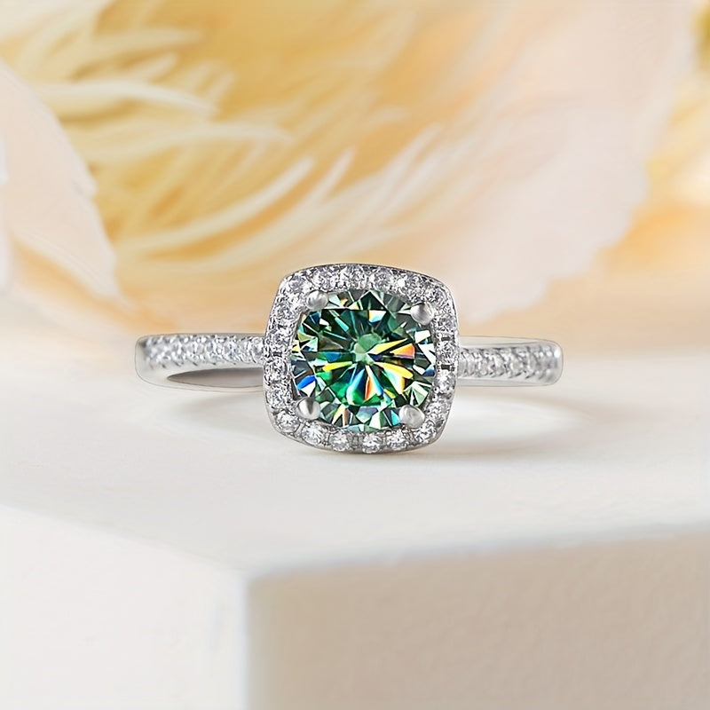 Moissanite Jewelry Set Earrings Necklace Ring 1ct Sterling Silver Gift for Lover