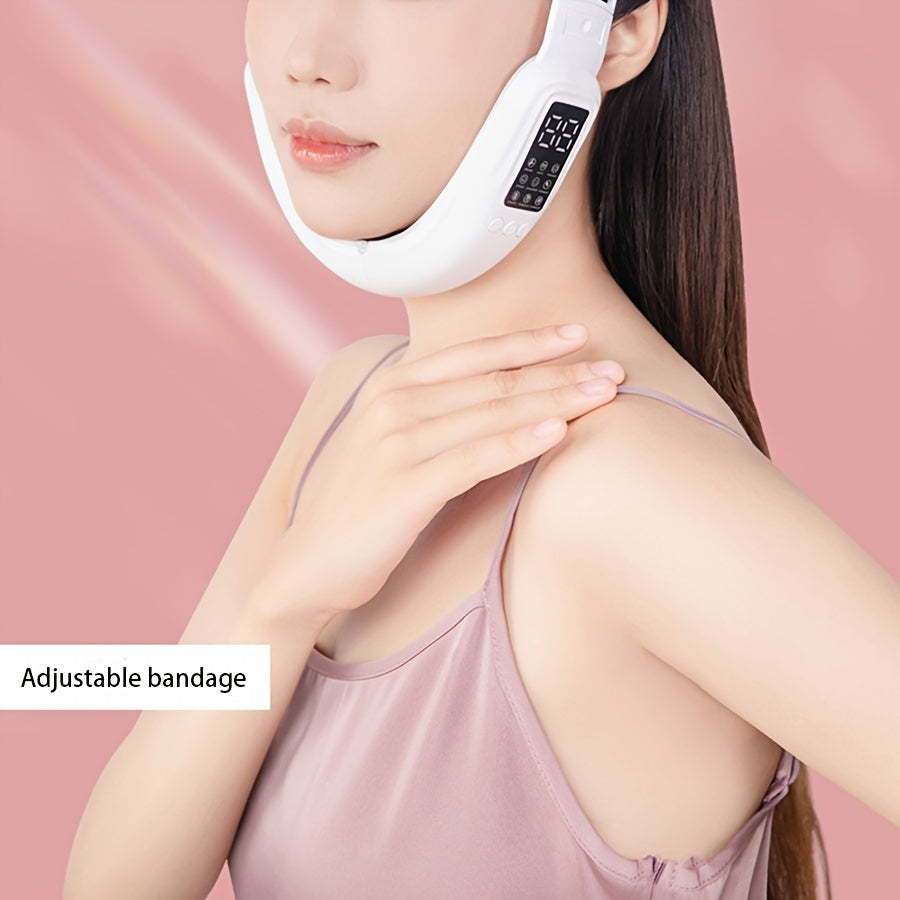 Electric V-Face Beauty Device with LCD Display and Rechargeable Lithium Battery