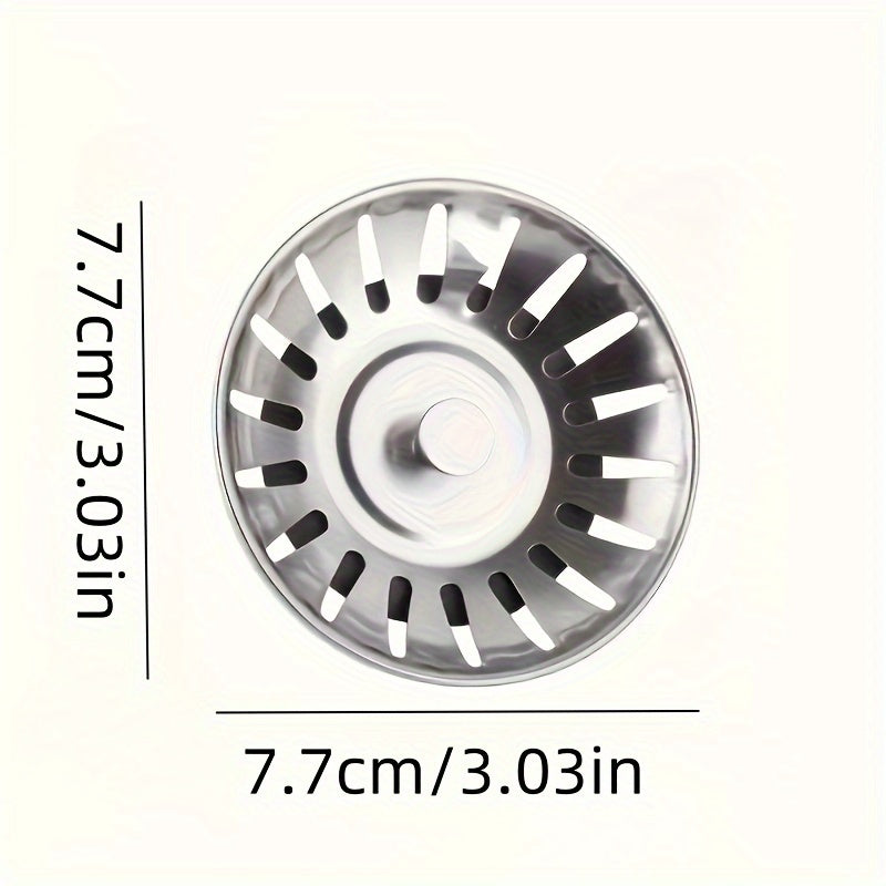 Stainless Steel Sink Plug Durable Unpolished Hair and Waste Collector for Home and RV
