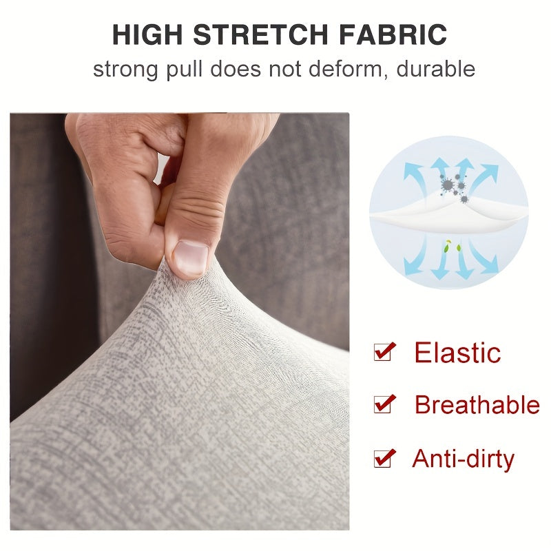 Elastik pastki bilan cho'ziladigan divan yostiq qoplamasi, yashash xonasi divanlarida oson olib tashlash va chizish qarshiligi uchun mo'ljallangan.