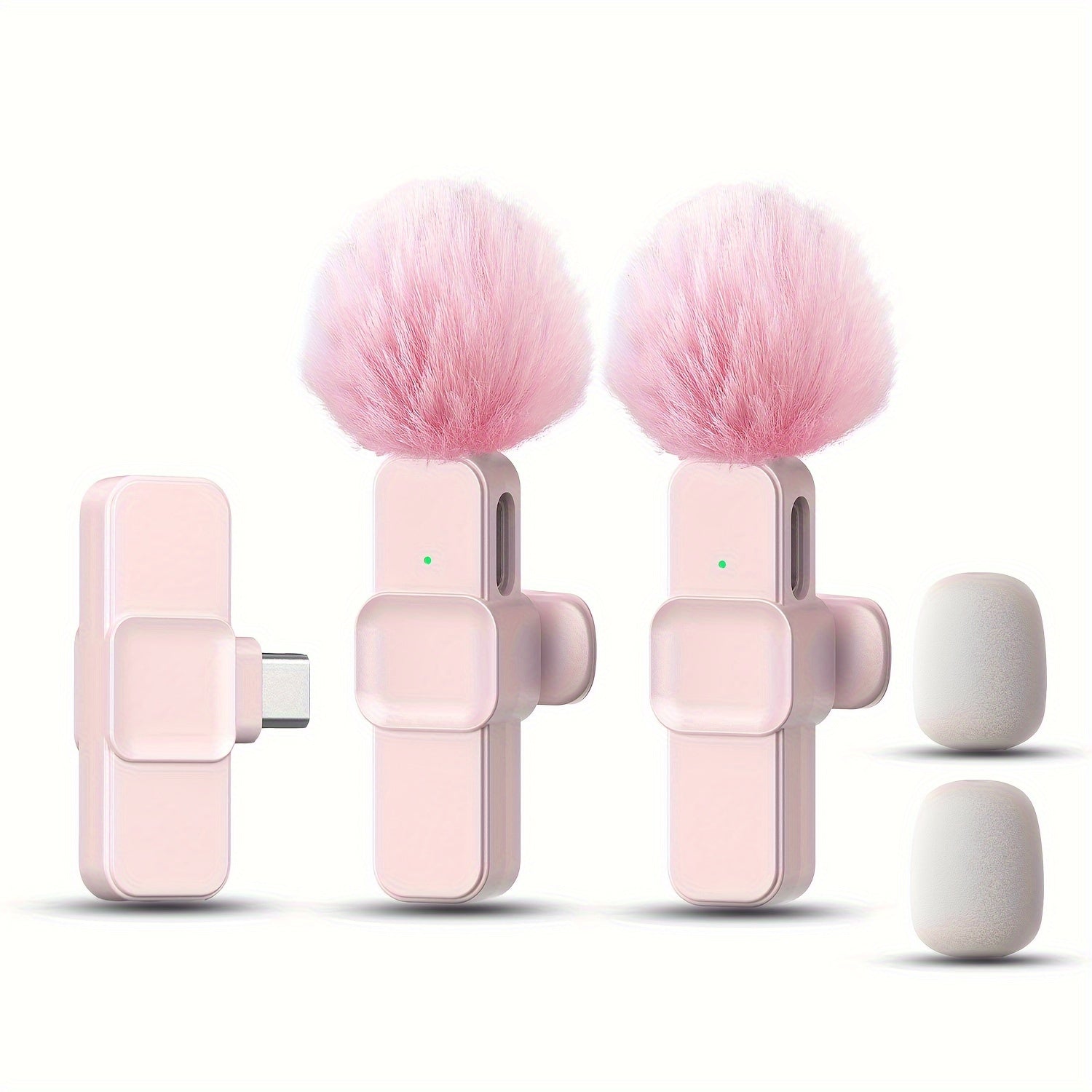 Wireless Lavalier Microphone USB-C Omnidirectional for Live Streaming Vlogging Interviews