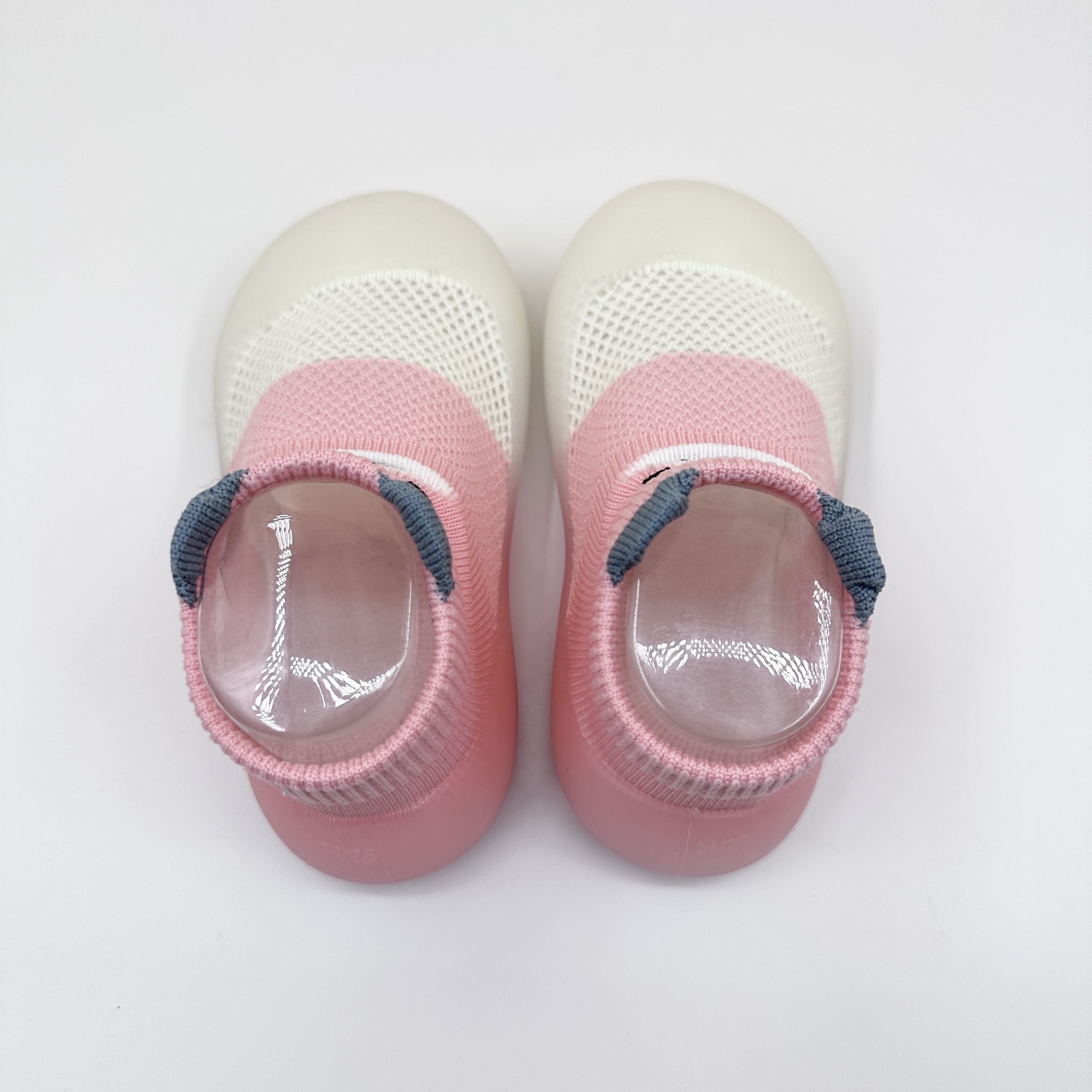 Baby Girls Slip-On Sock Shoes All-Season Breathable Non-Slip Rubber Sole