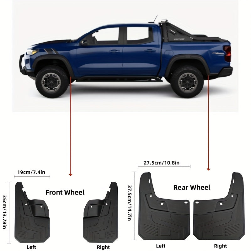 4pcs Car Fender Set for Truck SUV Aluminum Rustproof Black