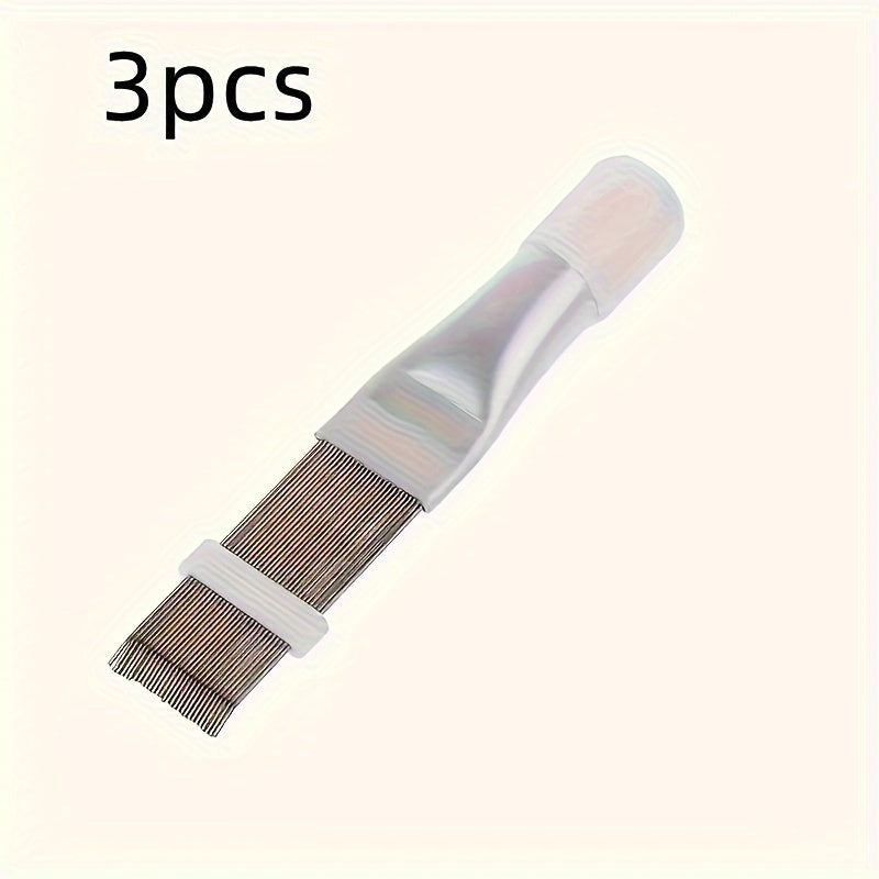 Set of 3 Stainless Steel Air Conditioner Fin Cleaning Combs Reusable No Electricity