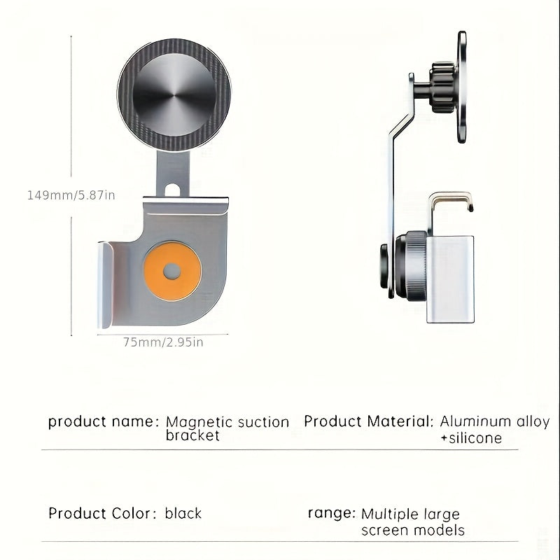 Aluminum Alloy Magnetic Phone Mount for Tesla Model 3 and Y Secure Grip Adjustable