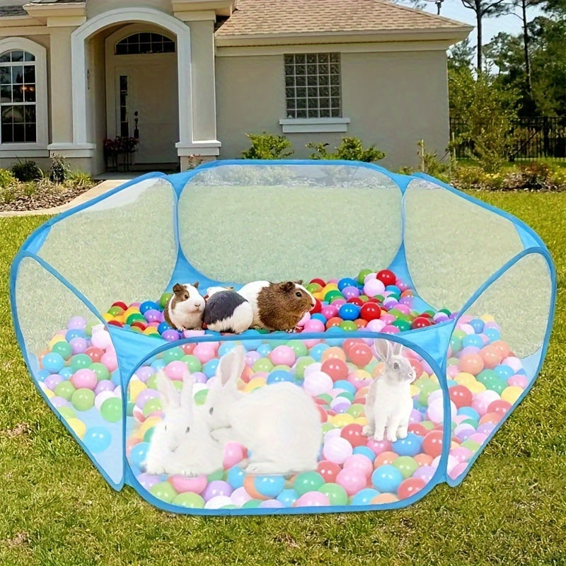 Foldable Pet Playpen for Rabbits Portable PVC Easy to Clean