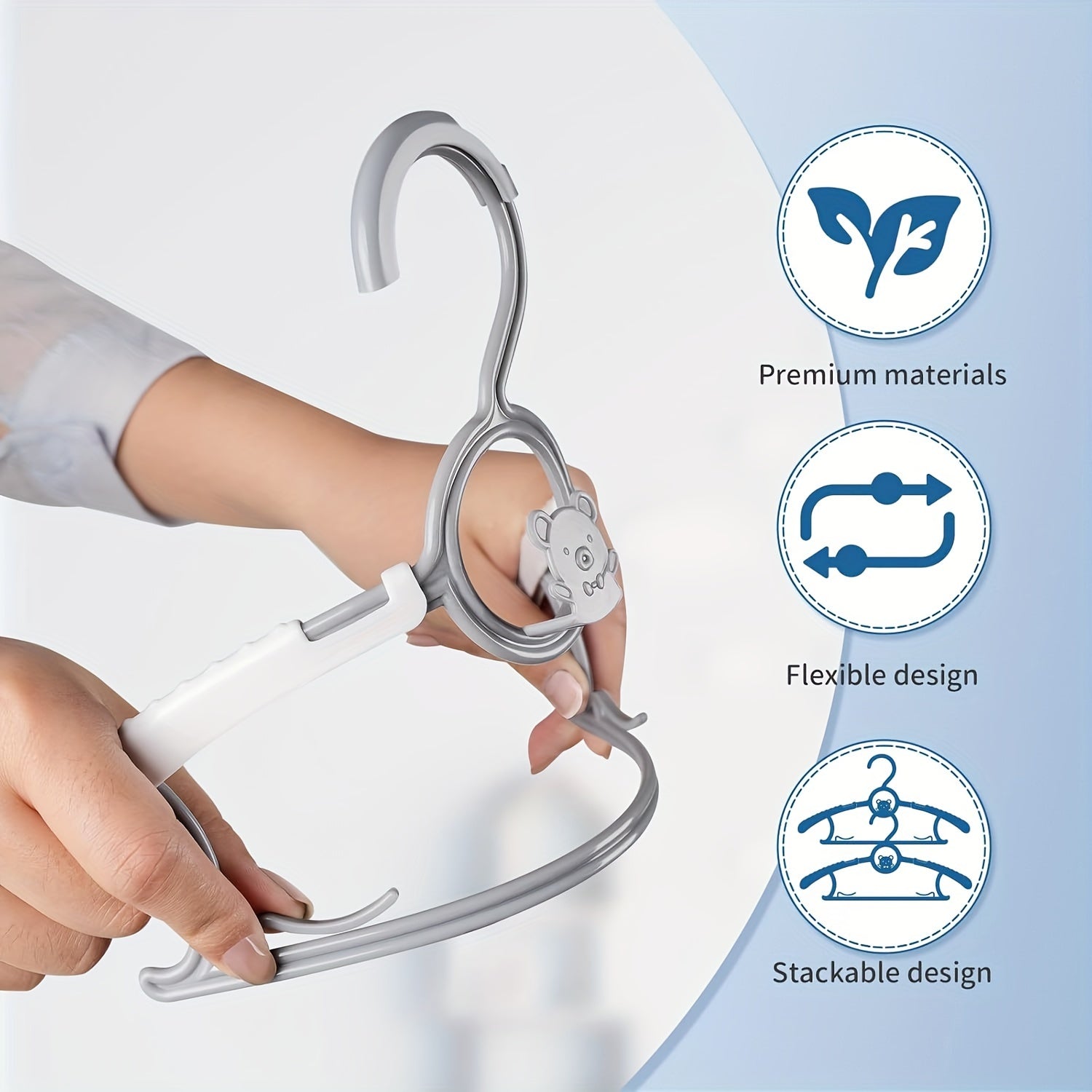 Adjustable Retractable Clothes Hanger Gray Suitable for Any Occasion