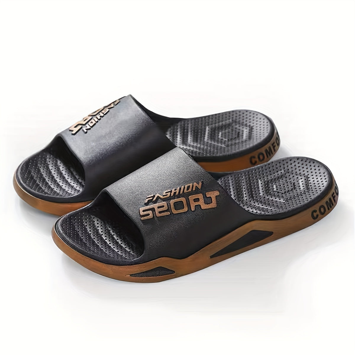 Unisex PVC Slip-On Slides for Indoor Outdoor Beach Summer Non-Slip Durable