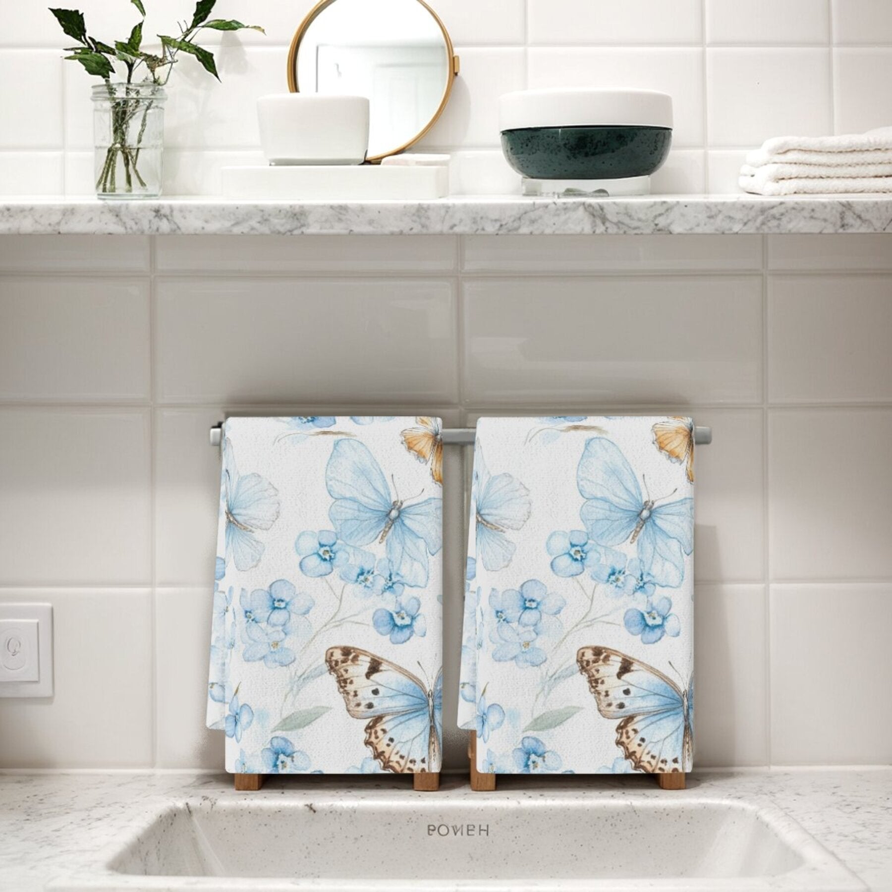 Two Pieces Scouring Pad Dish Cloths for Cleaning Kitchen Scrubbing