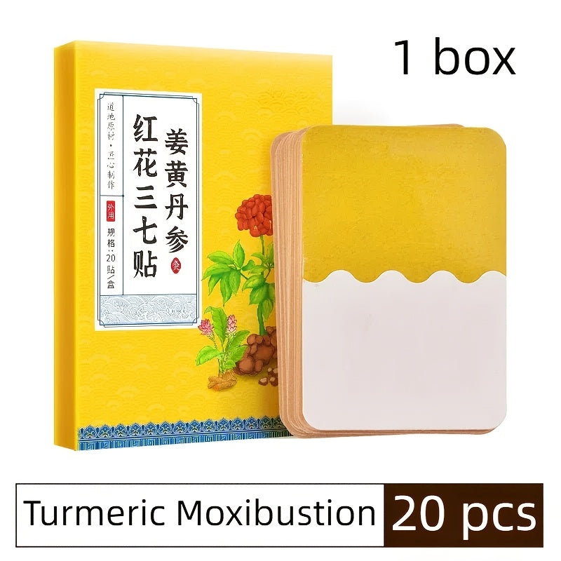 Turmeric Mugwort Moxibustion Patches for Shoulder Neck Knee Lumbar 6-8 Hours