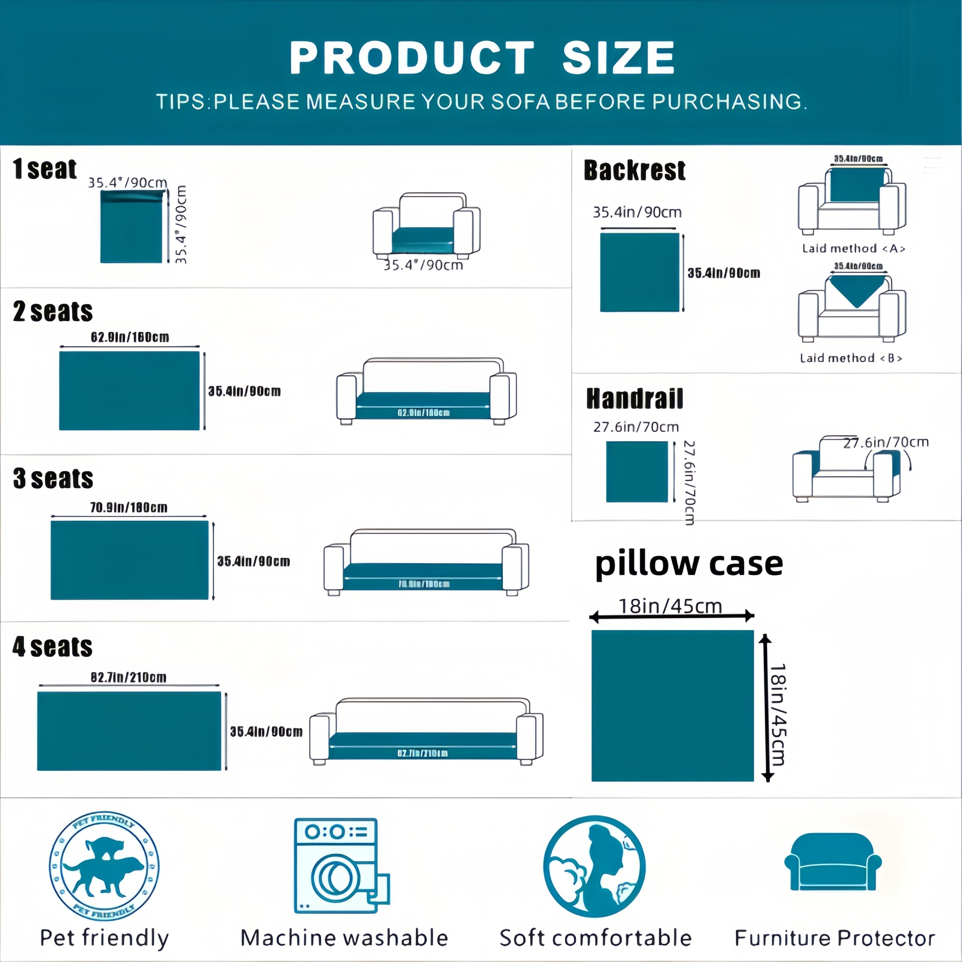 Bohemian Chenille Sofa Cover All Season Non-Slip Pet-Friendly Modern Geometric Fits 1-4 Seaters