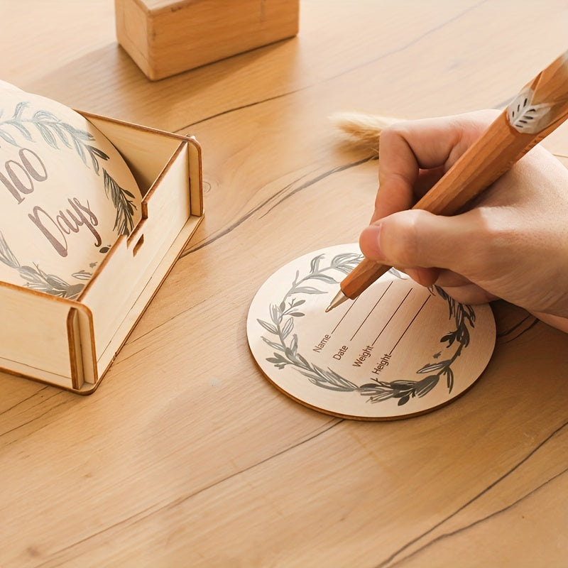 Birth Sign Set Leaf Milestone Card Photography Props for Christmas Halloween Thanksgiving Easter