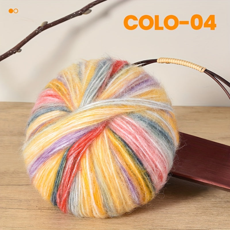 Gradient Wool Yarn 2 Bundles 100g 350m Multicolor Horse Sea for Knitting Scarves Hats