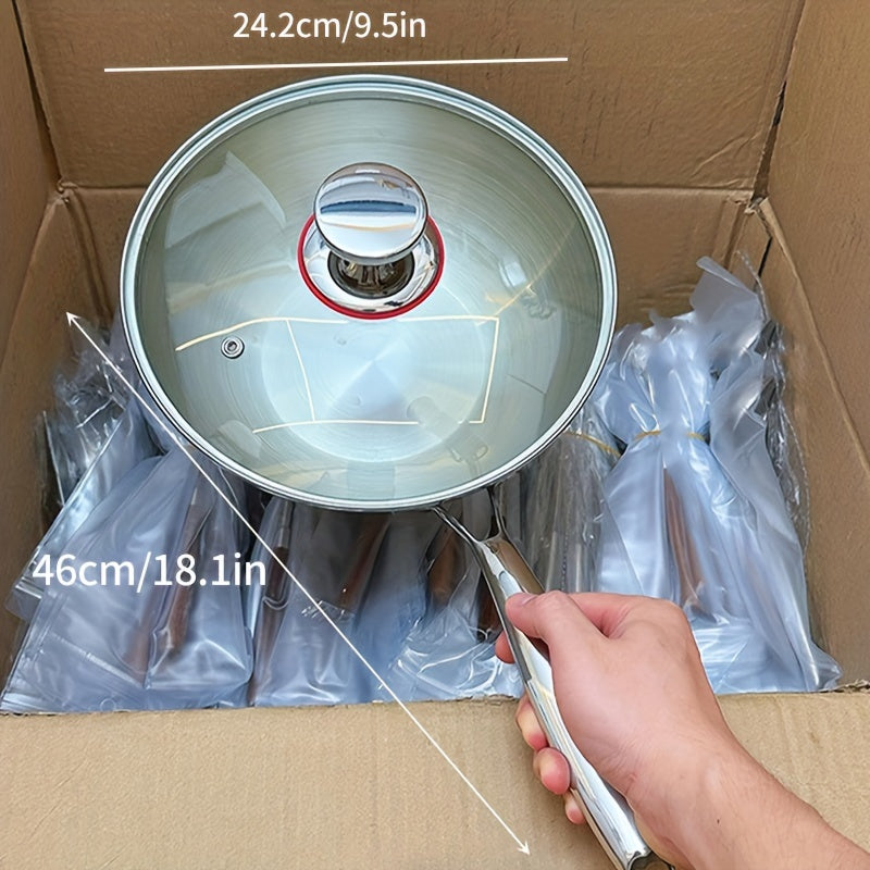 Stainless Steel Wok for Stir-Frying and Cooking Eggs, Durable Kitchen Essential