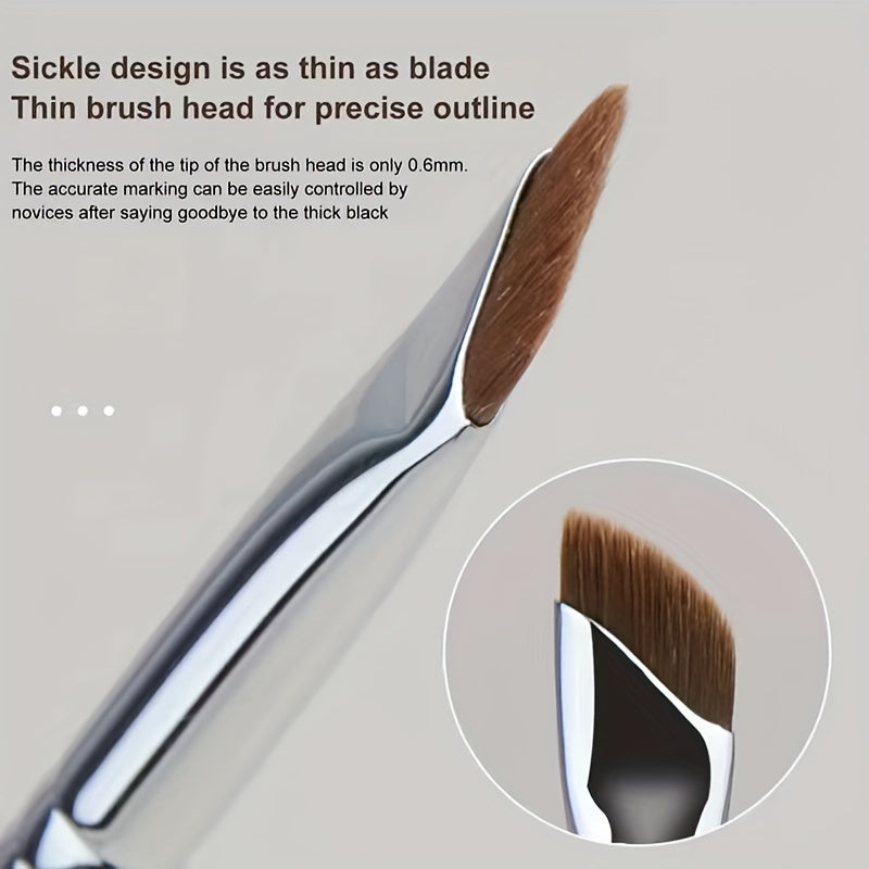 Juego de brochas de maquillaje para mujer 1/2/3/5 piezas, brocha plana de delineador líquido, angular fina