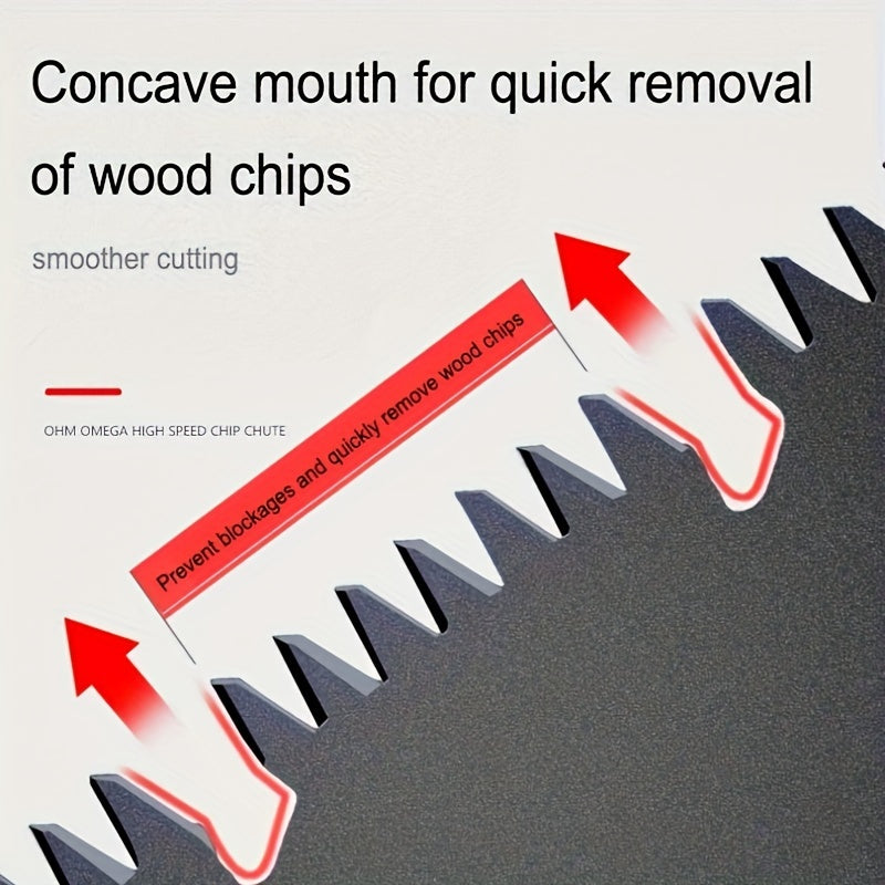 Sierra de mano plegable con hoja de acero aleado y mango ergonómico para jardinería y poda