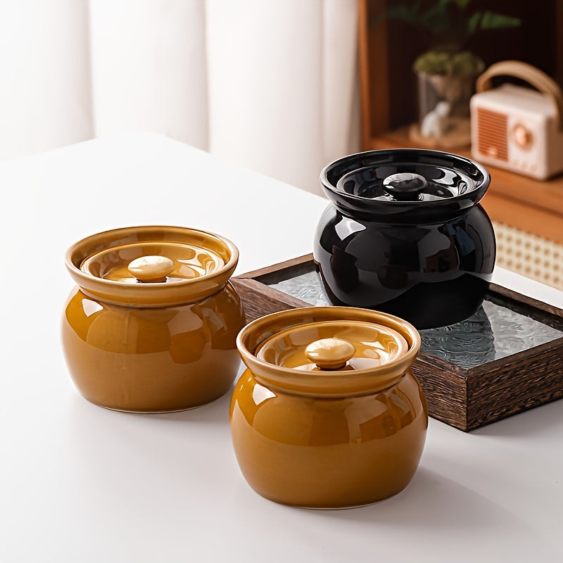 Kitchenware Set Includes Clay Pot Ceramic Stew Pot Soup Pot with Lid for Cooking and Household Use