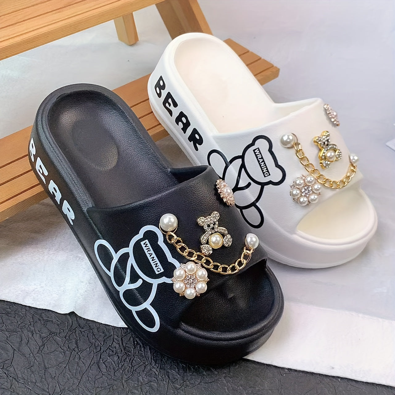 Women's EVA Slide Sandals Open Toe Beach Shoes Durable Comfort