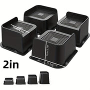 4 ta sozlanadigan yotoq, divan, stol va kreslo riser bloklari, qora, og'ir xizmat