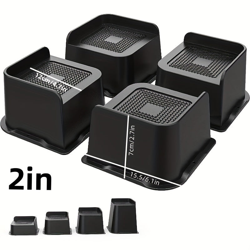 4 ta sozlanadigan yotoq, divan, stol va kreslo riser bloklari, qora, og'ir xizmat